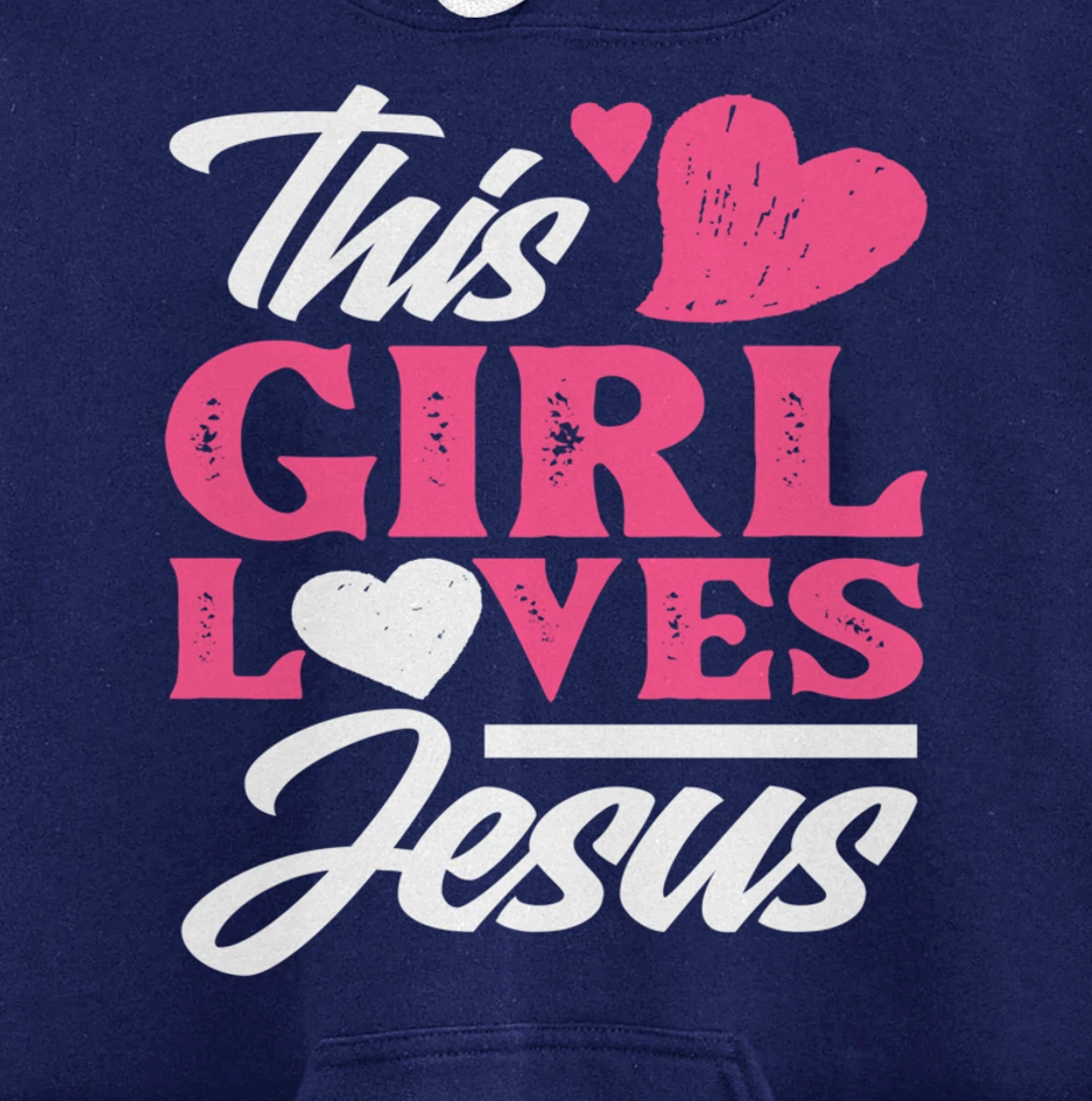 This Girl Loves Jesus - Cute Christian Girl Gift Pullover Hoodie