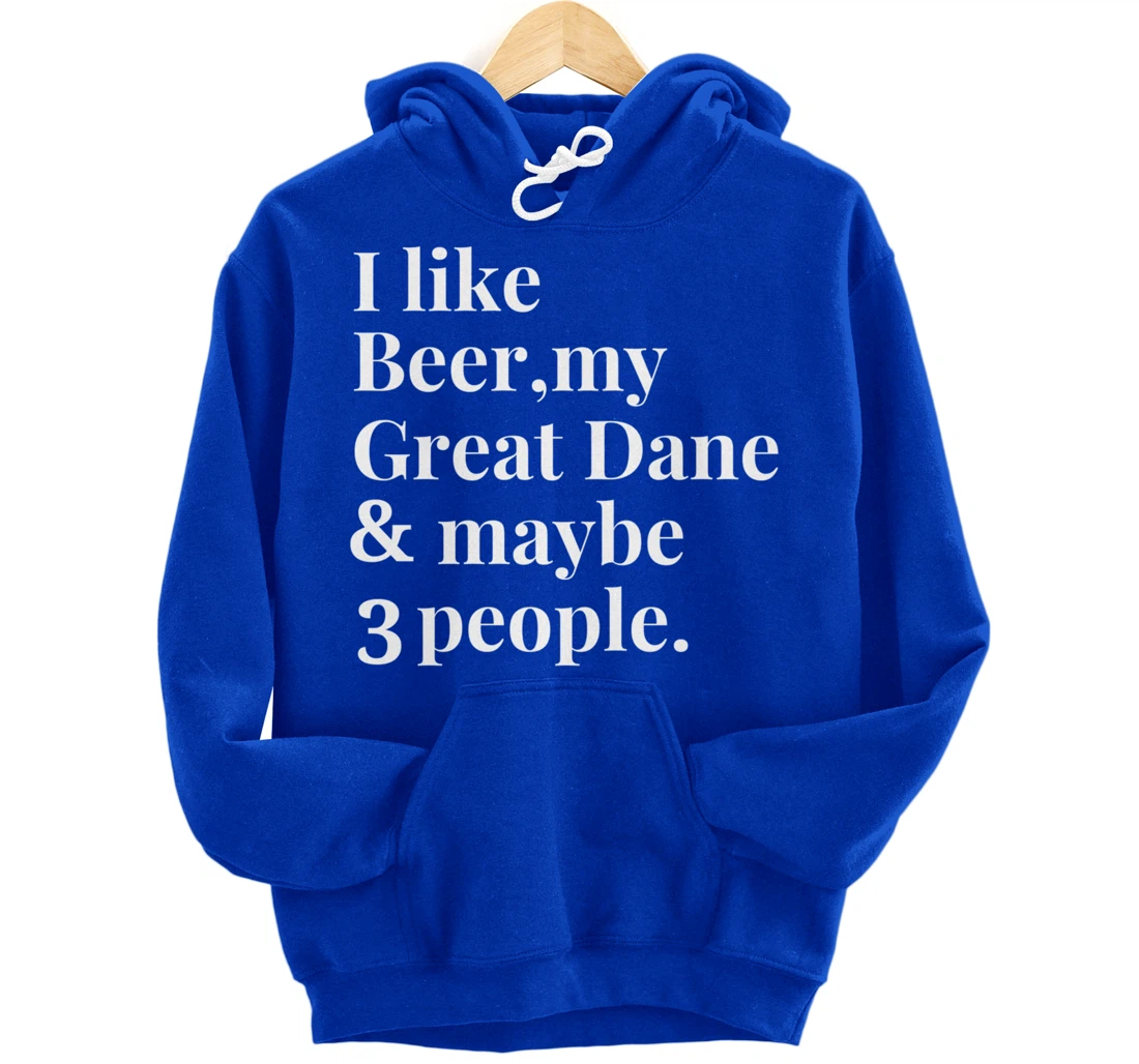 Great Dane Funny Dog Owner Craft Beer Lover Gift Women Men Pullover Hoodie