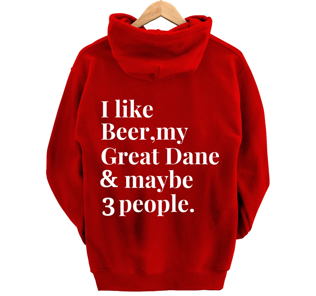 Great Dane Funny Dog Owner Craft Beer Lover Gift Women Men Pullover Hoodie