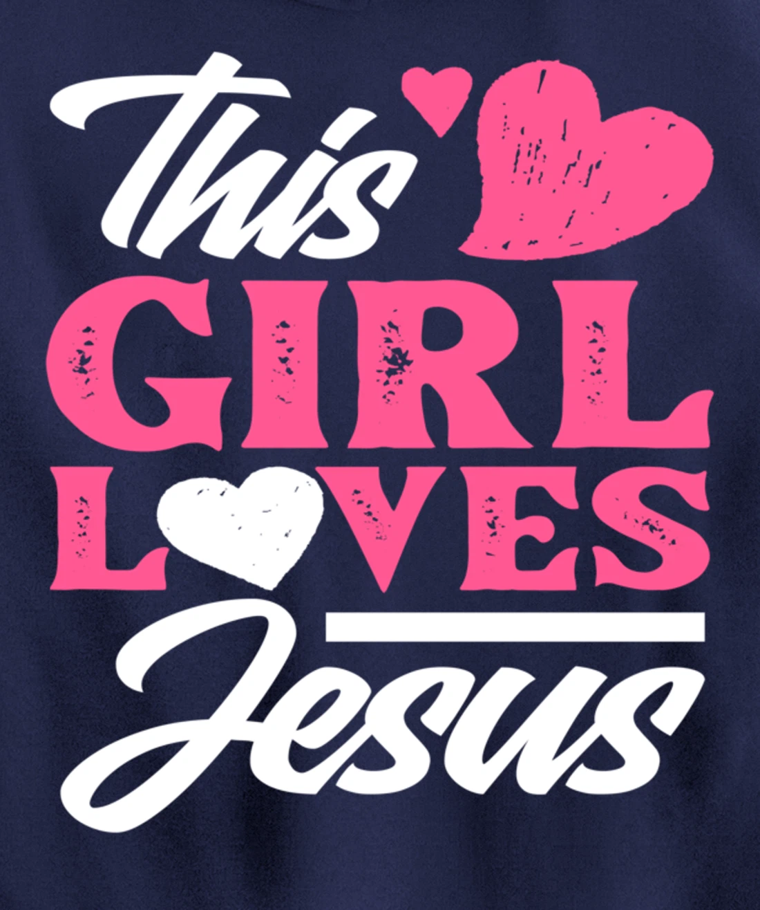 This Girl Loves Jesus - Cute Christian Girl Gift Pullover Hoodie