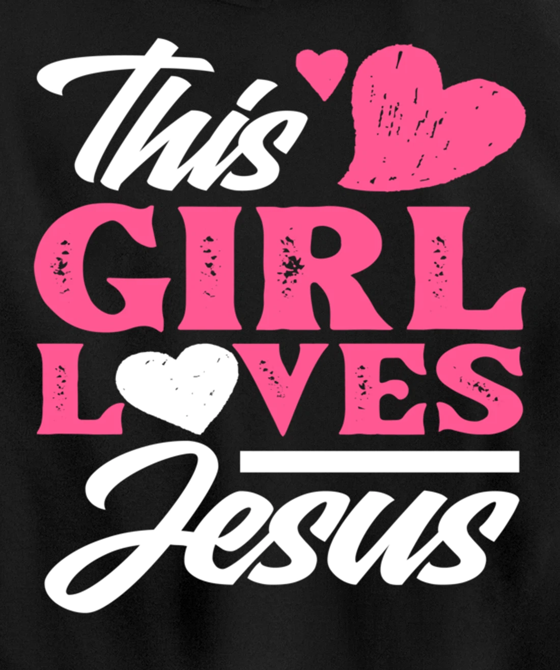 This Girl Loves Jesus - Cute Christian Girl Gift Pullover Hoodie