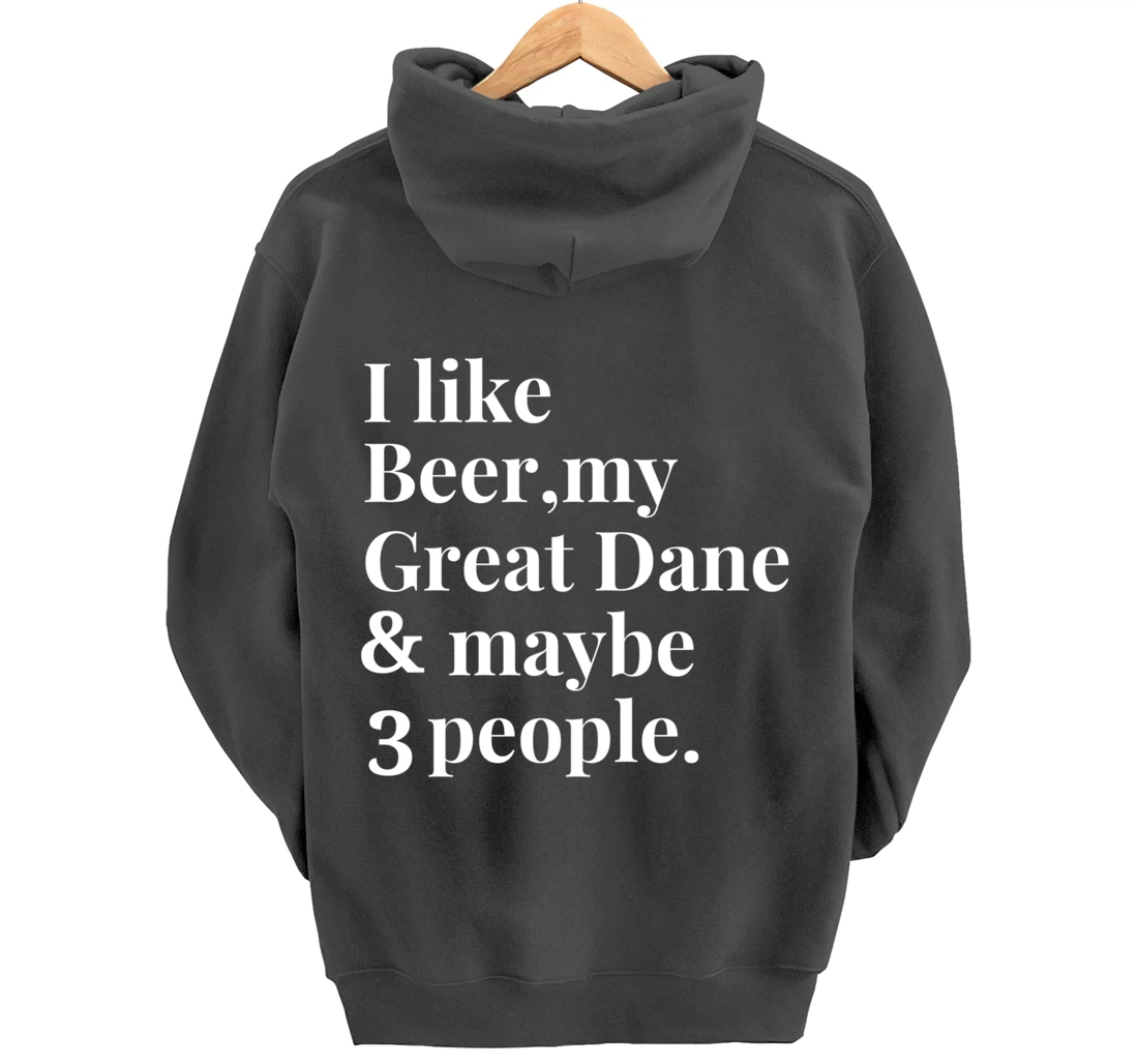 Great Dane Funny Dog Owner Craft Beer Lover Gift Women Men Pullover Hoodie