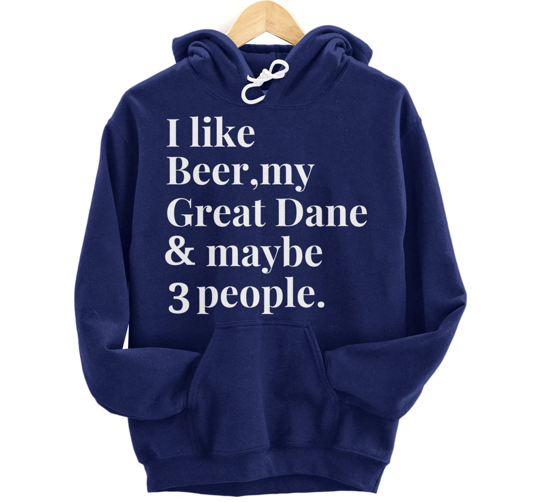 Great Dane Funny Dog Owner Craft Beer Lover Gift Women Men Pullover Hoodie