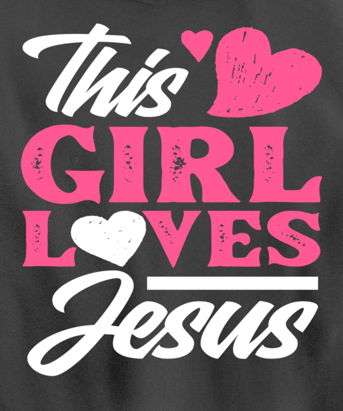 This Girl Loves Jesus - Cute Christian Girl Gift Pullover Hoodie