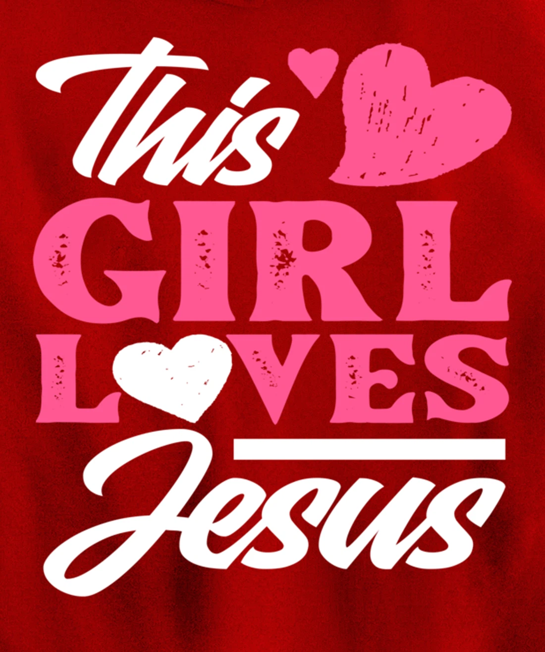 This Girl Loves Jesus - Cute Christian Girl Gift Pullover Hoodie