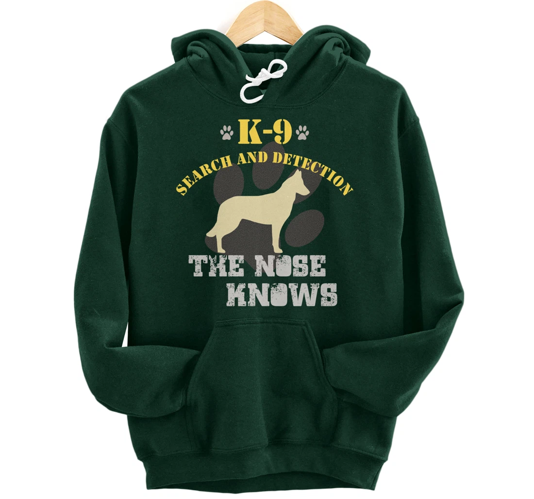 K9 Detection Dog Belgian Malinois Sniffer Tracking Security Pullover Hoodie