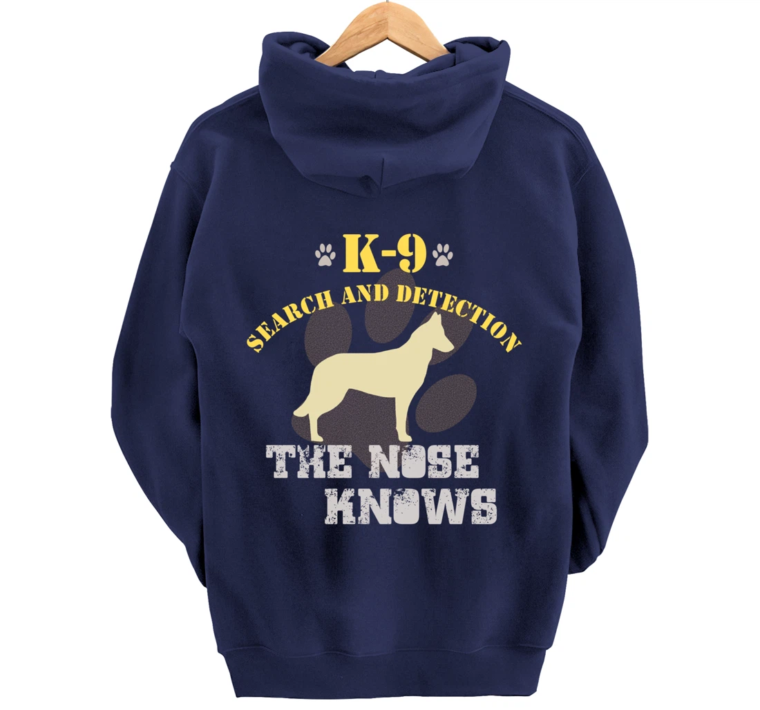 K9 Detection Dog Belgian Malinois Sniffer Tracking Security Pullover Hoodie