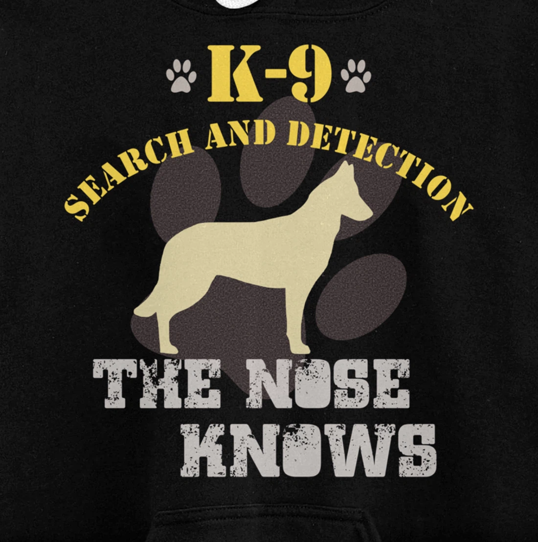 K9 Detection Dog Belgian Malinois Sniffer Tracking Security Pullover Hoodie
