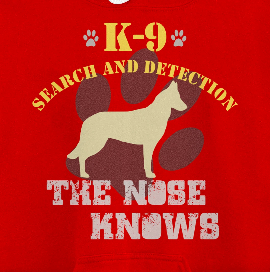 K9 Detection Dog Belgian Malinois Sniffer Tracking Security Pullover Hoodie