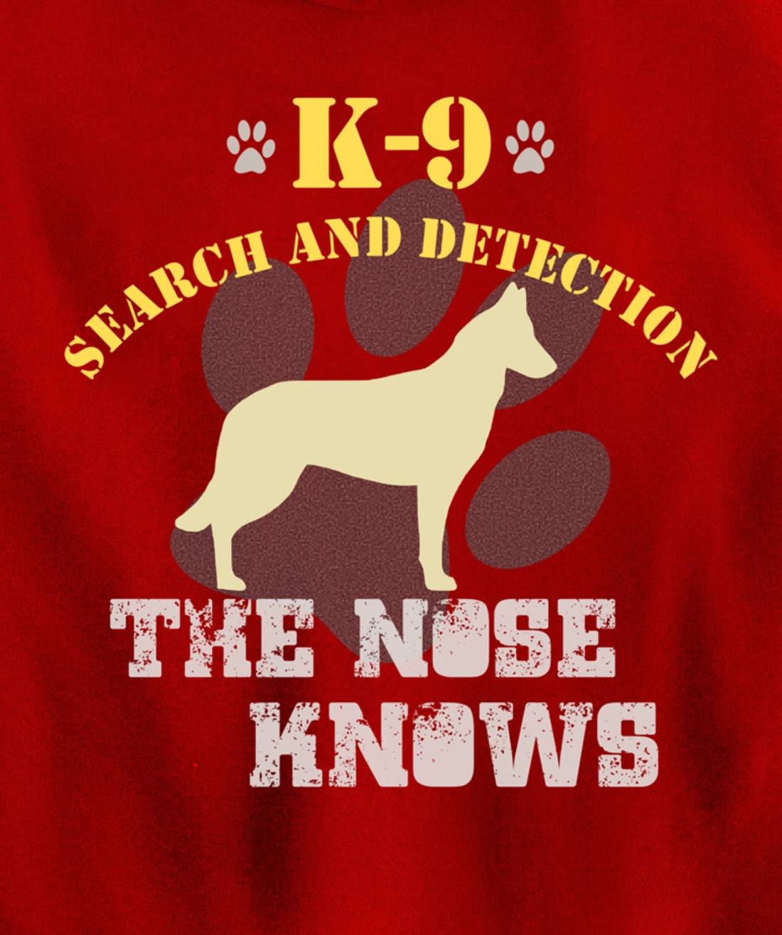 K9 Detection Dog Belgian Malinois Sniffer Tracking Security Pullover Hoodie