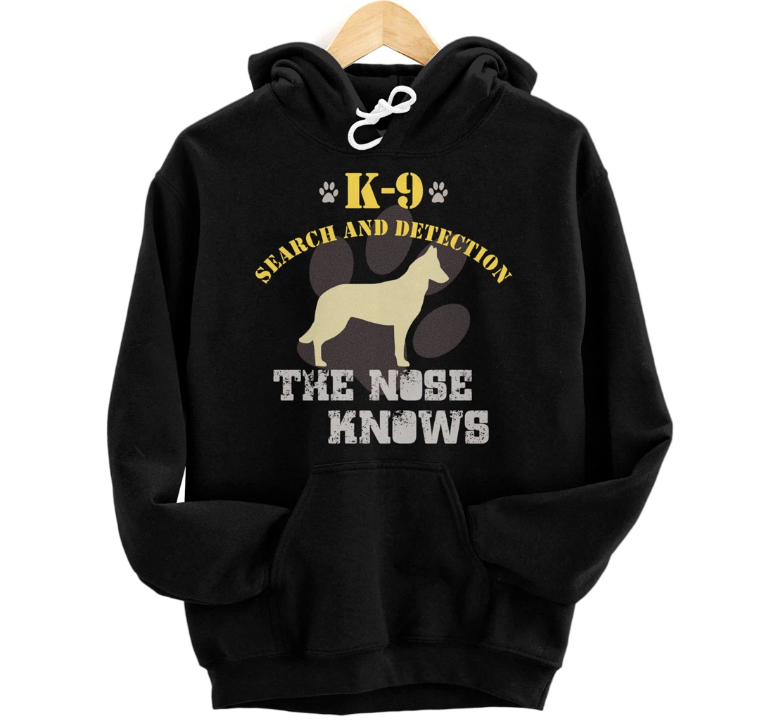 K9 Detection Dog Belgian Malinois Sniffer Tracking Security Pullover Hoodie