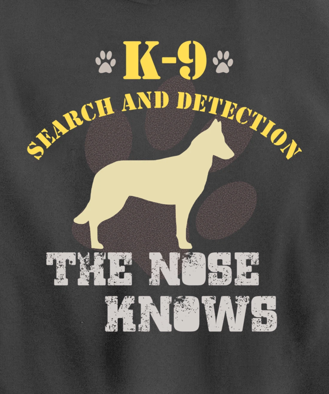 K9 Detection Dog Belgian Malinois Sniffer Tracking Security Pullover Hoodie