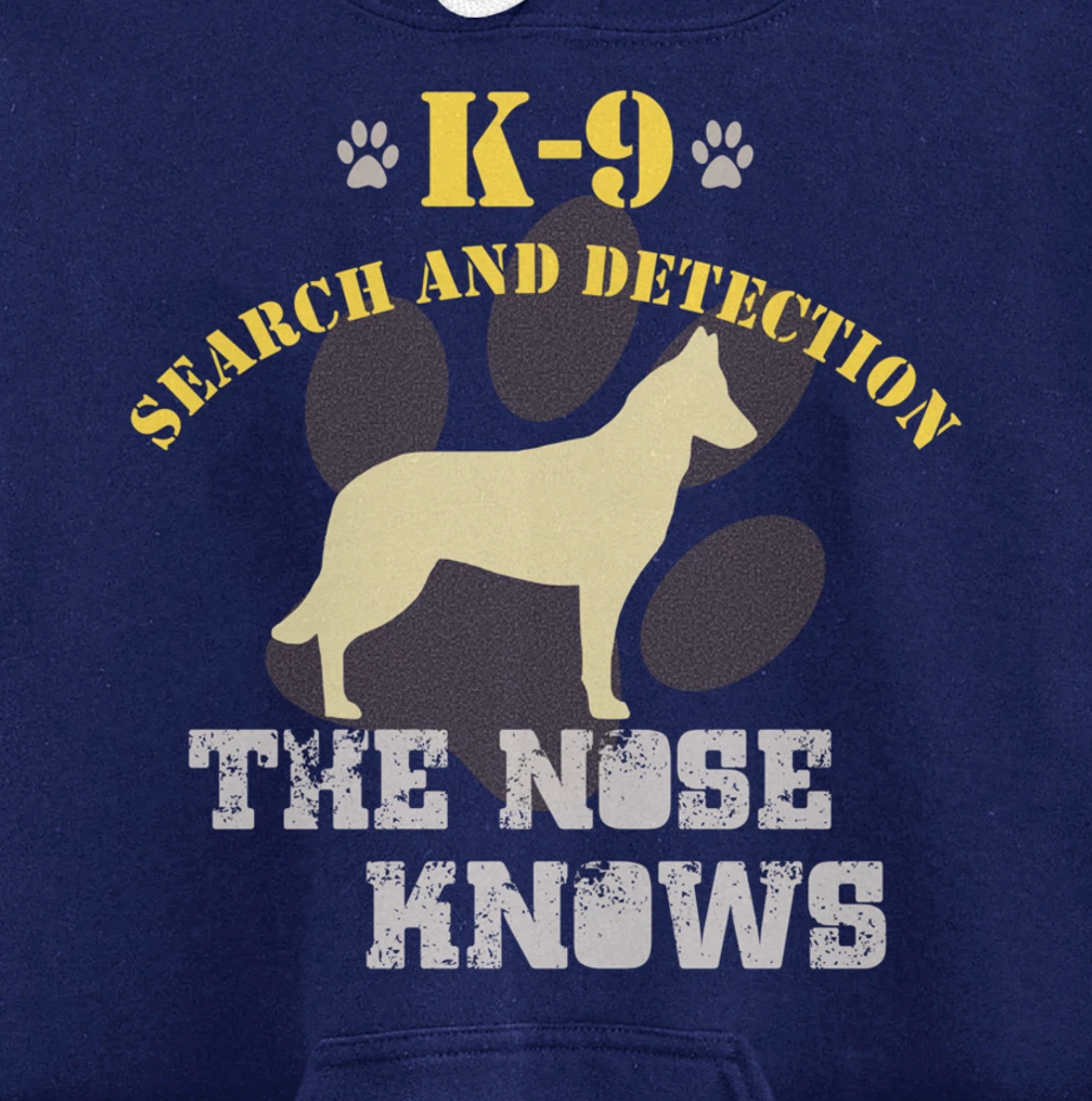 K9 Detection Dog Belgian Malinois Sniffer Tracking Security Pullover Hoodie