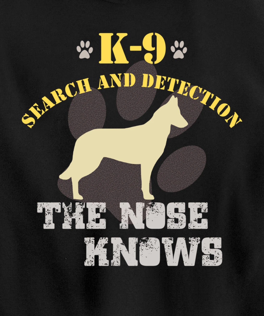 K9 Detection Dog Belgian Malinois Sniffer Tracking Security Pullover Hoodie