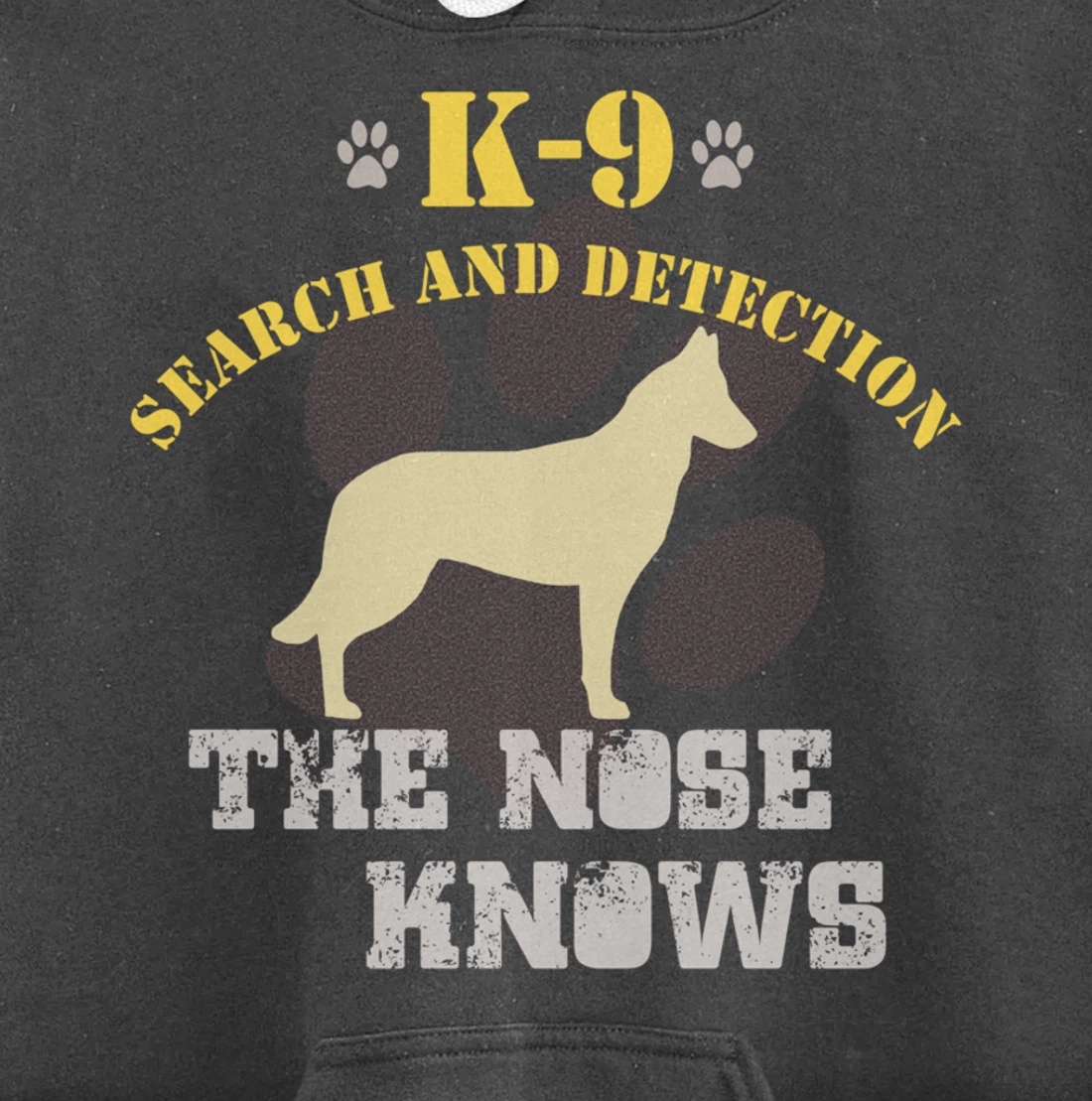 K9 Detection Dog Belgian Malinois Sniffer Tracking Security Pullover Hoodie