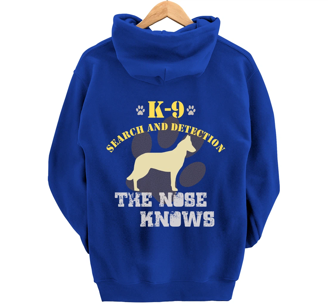 K9 Detection Dog Belgian Malinois Sniffer Tracking Security Pullover Hoodie