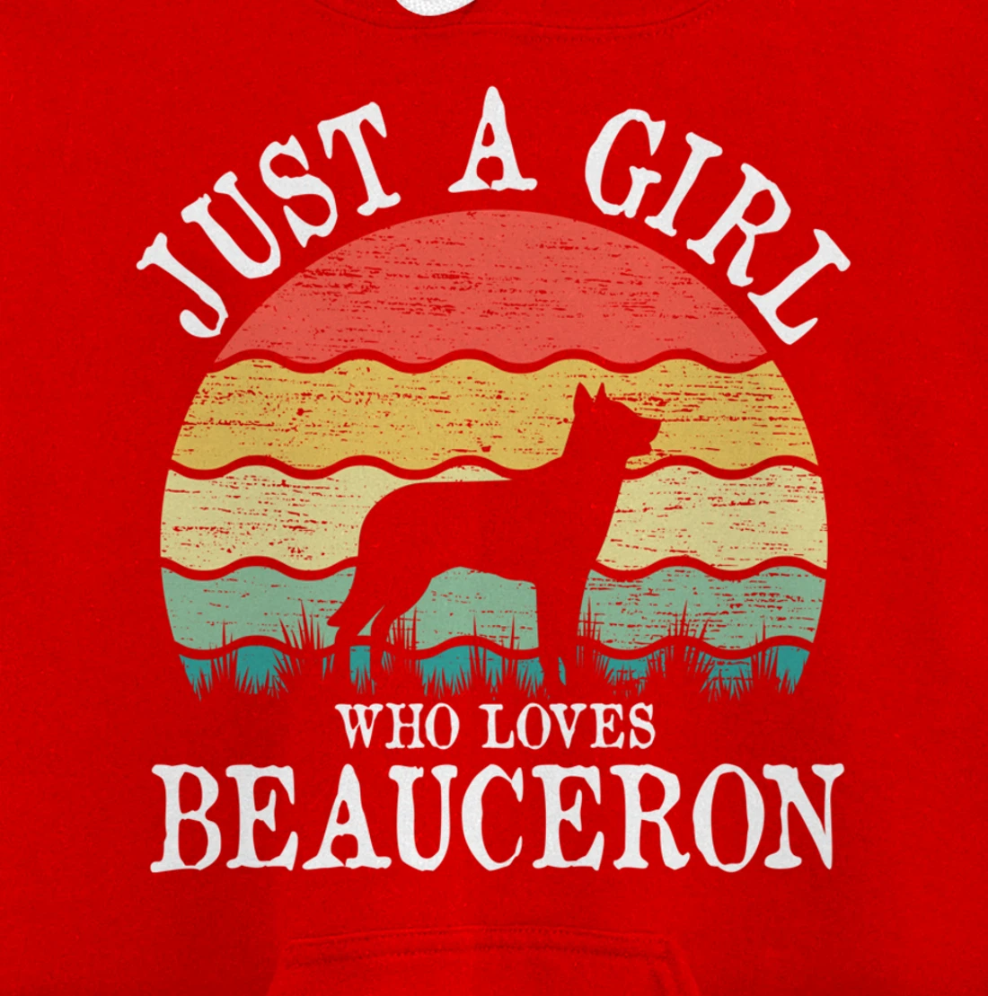 Just A Girl Who Loves Beauceron Dog Lover Pullover Hoodie