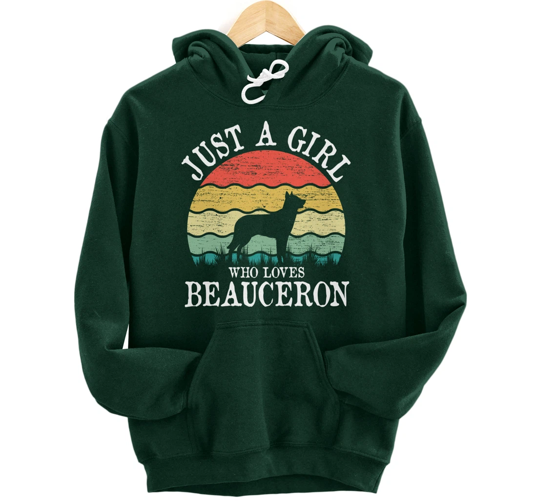 Just A Girl Who Loves Beauceron Dog Lover Pullover Hoodie