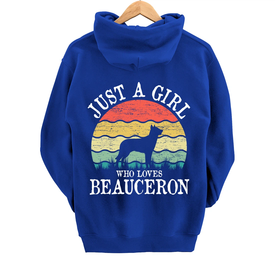 Just A Girl Who Loves Beauceron Dog Lover Pullover Hoodie