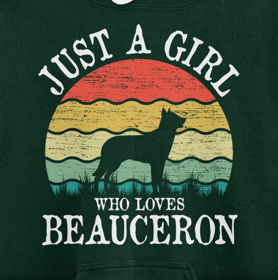 Just A Girl Who Loves Beauceron Dog Lover Pullover Hoodie