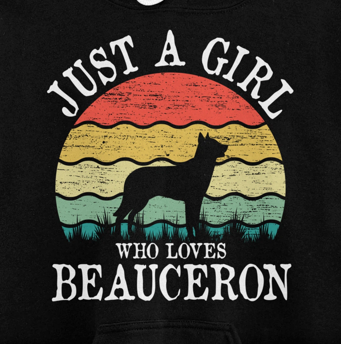 Just A Girl Who Loves Beauceron Dog Lover Pullover Hoodie