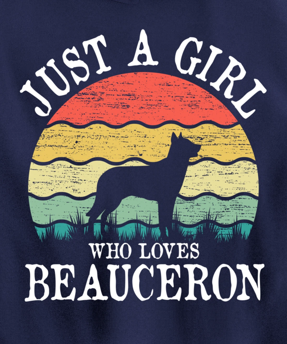Just A Girl Who Loves Beauceron Dog Lover Pullover Hoodie