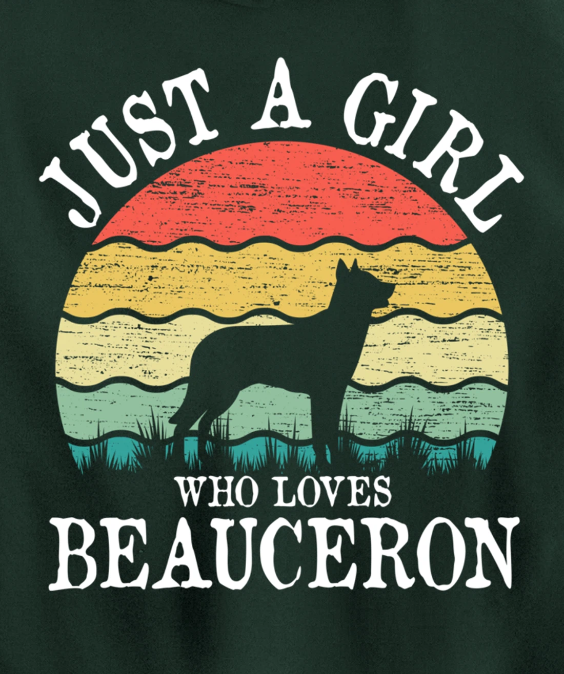 Just A Girl Who Loves Beauceron Dog Lover Pullover Hoodie