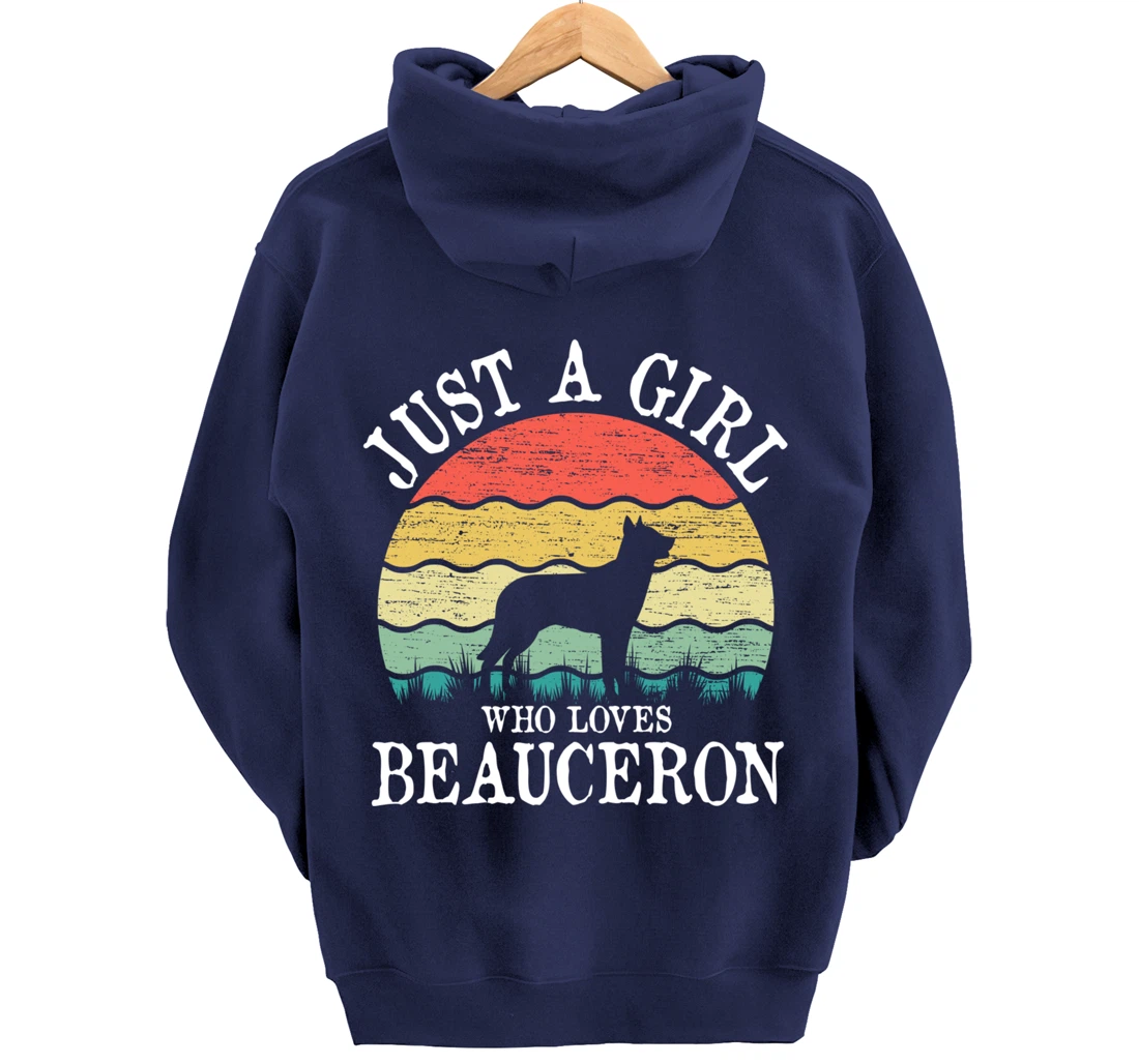 Just A Girl Who Loves Beauceron Dog Lover Pullover Hoodie