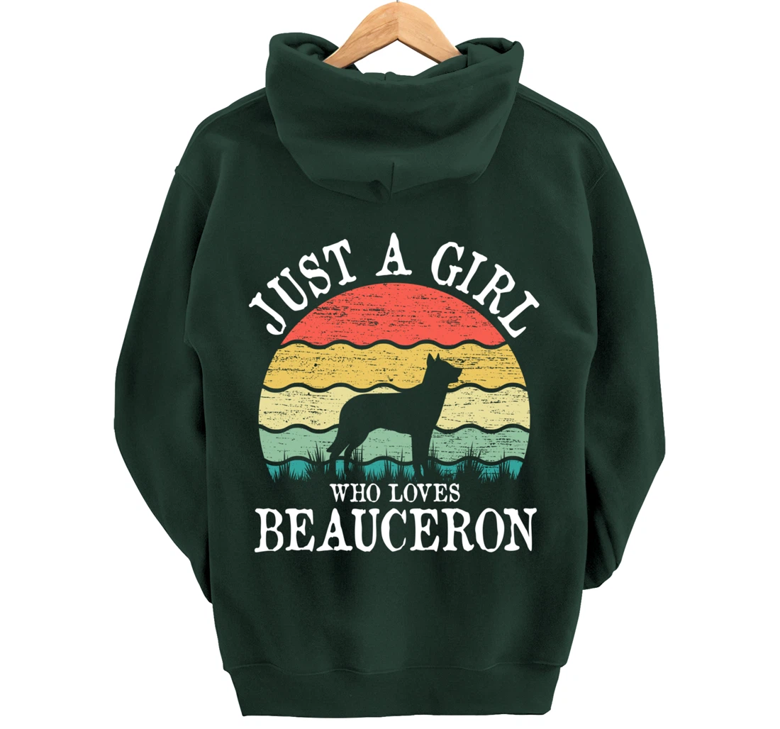 Just A Girl Who Loves Beauceron Dog Lover Pullover Hoodie