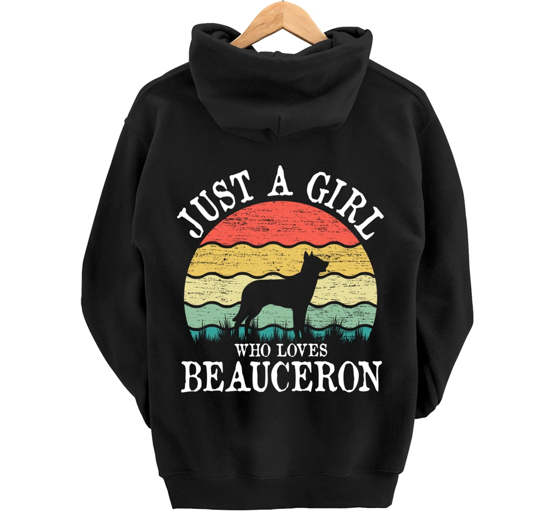 Just A Girl Who Loves Beauceron Dog Lover Pullover Hoodie