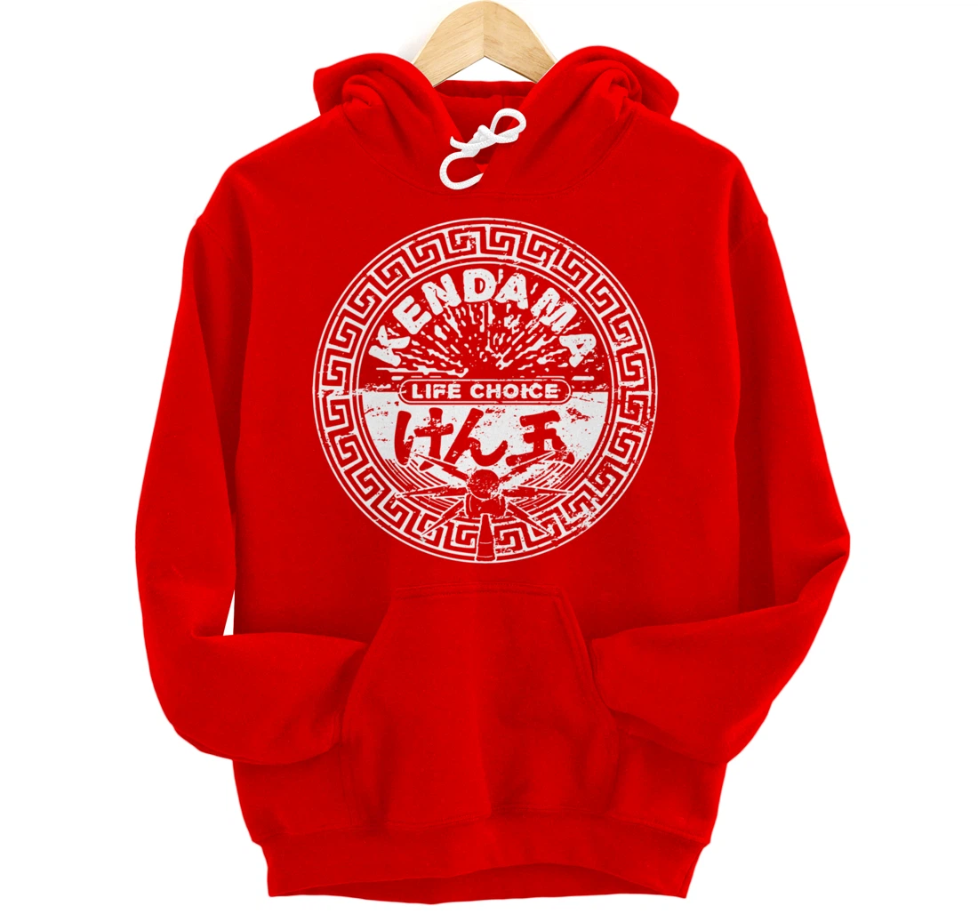 Kendama Life Choice Circular Design Kanji, Spirit Of Kendama Pullover Hoodie