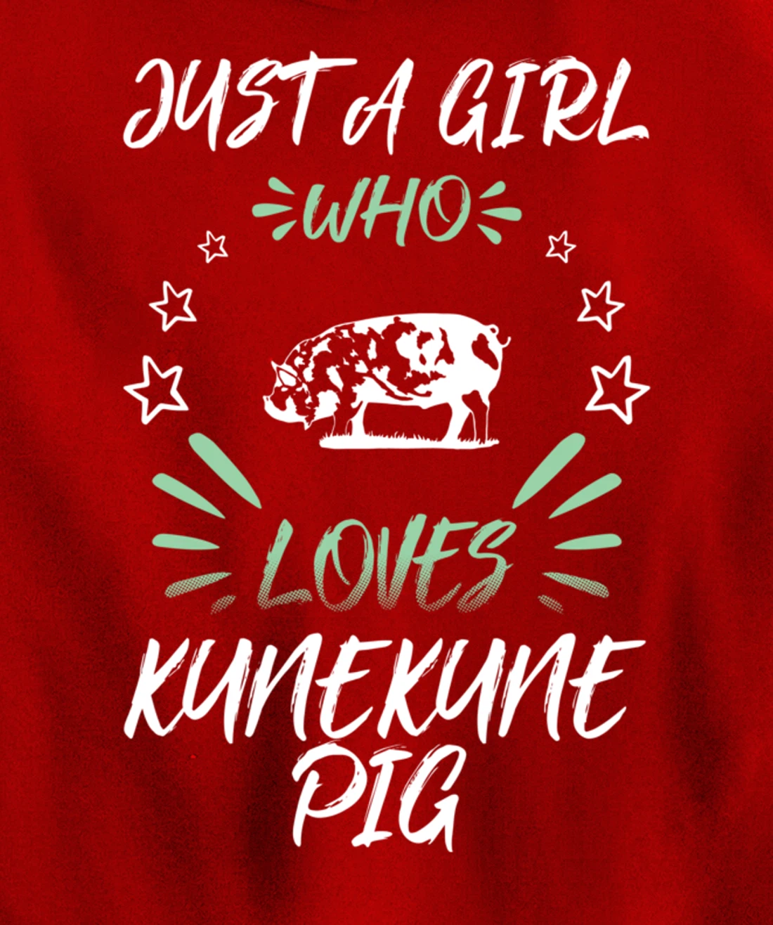 Just A Girl Who Loves Kunekune Pig Pullover Hoodie