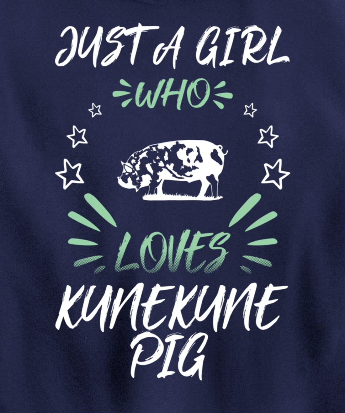 Just A Girl Who Loves Kunekune Pig Pullover Hoodie