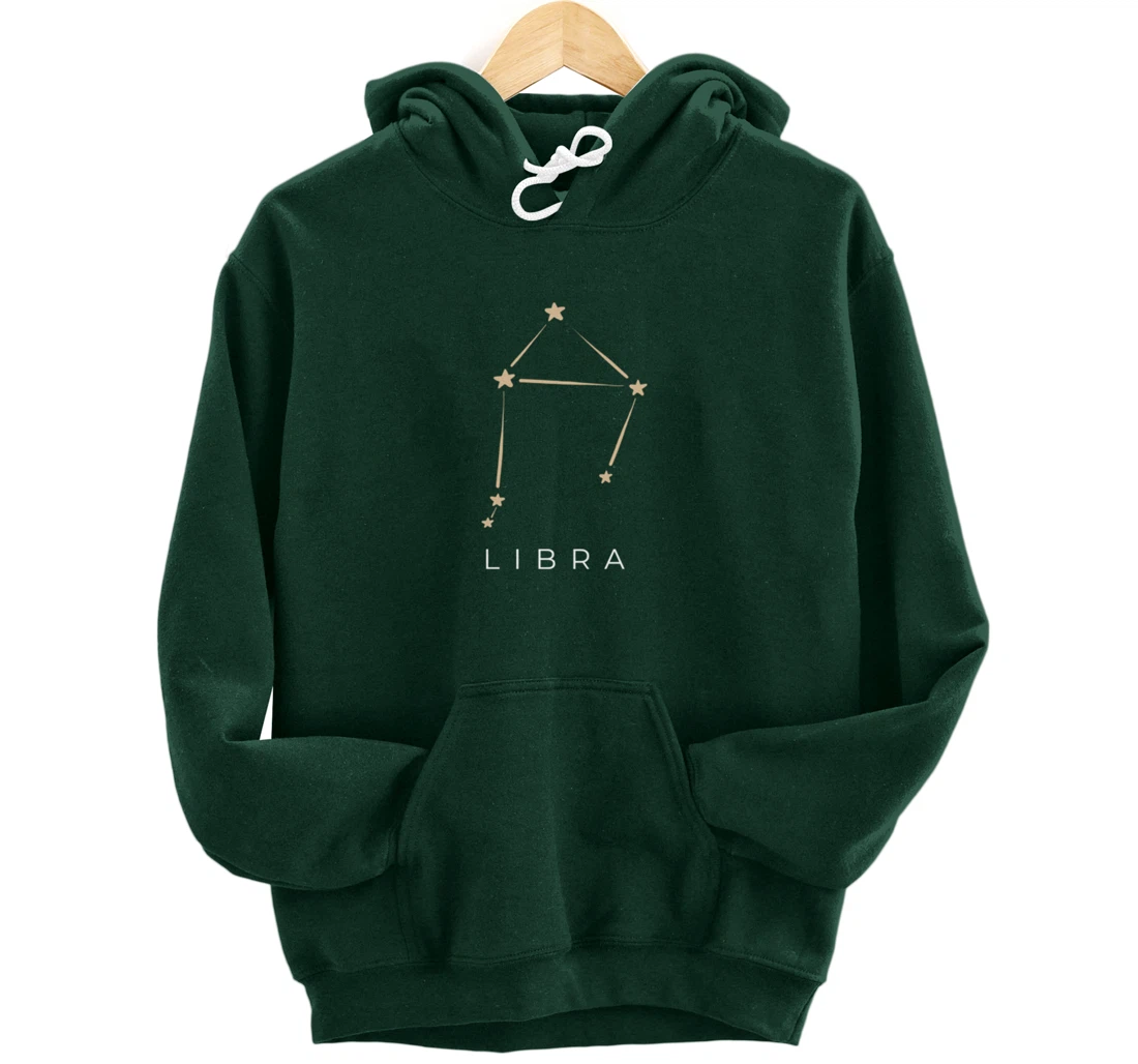 Libra Minimal Zodiac Sign Astrology Libra Gift Pullover Hoodie