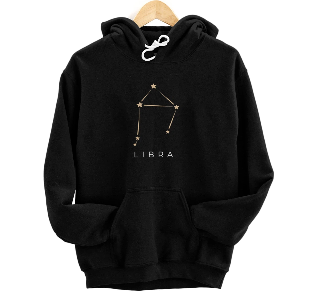 Libra Minimal Zodiac Sign Astrology Libra Gift Pullover Hoodie