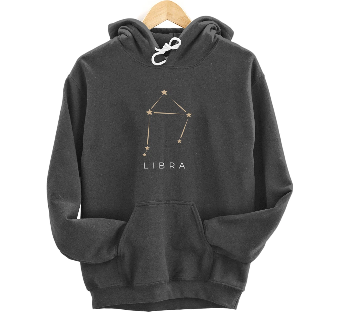 Libra Minimal Zodiac Sign Astrology Libra Gift Pullover Hoodie