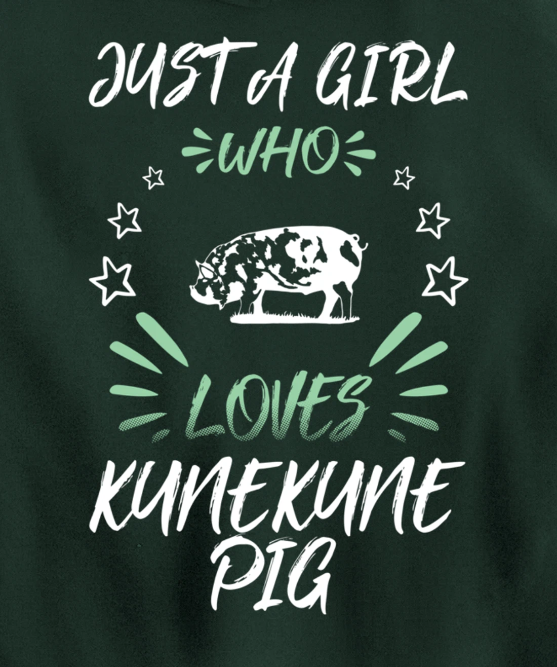 Just A Girl Who Loves Kunekune Pig Pullover Hoodie