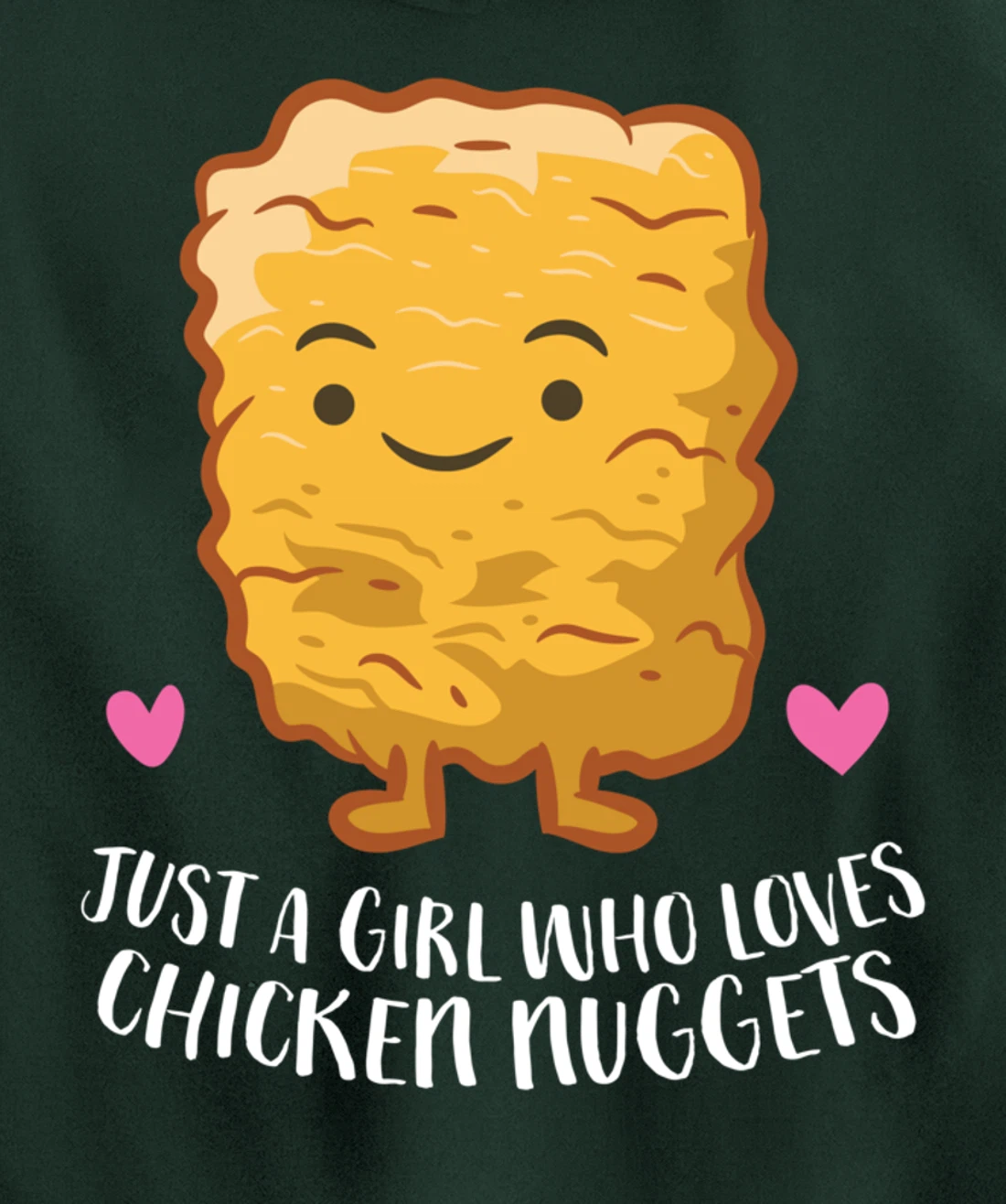 Chicken Nuggets Girl Just A Girl Who Loves Chicken Nuggets Pullover Hoodie