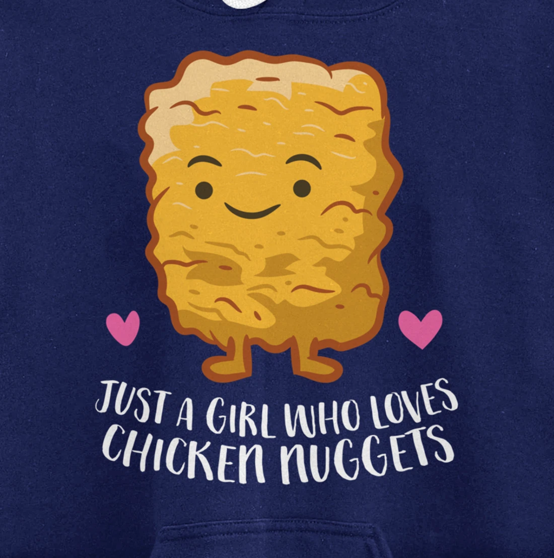 Chicken Nuggets Girl Just A Girl Who Loves Chicken Nuggets Pullover Hoodie