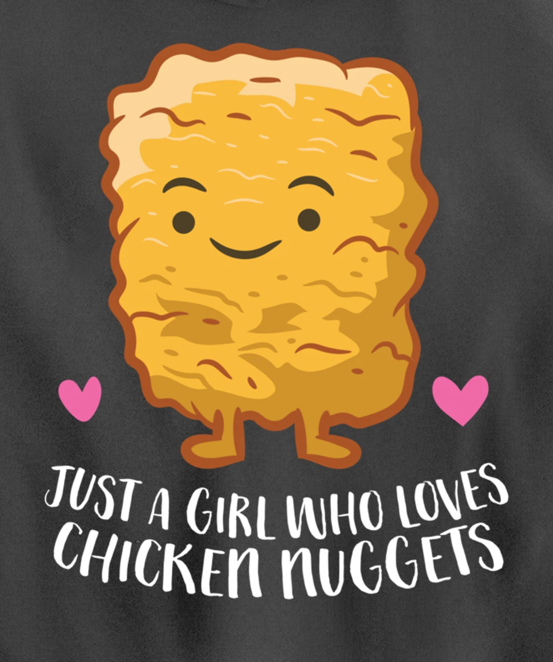 Chicken Nuggets Girl Just A Girl Who Loves Chicken Nuggets Pullover Hoodie