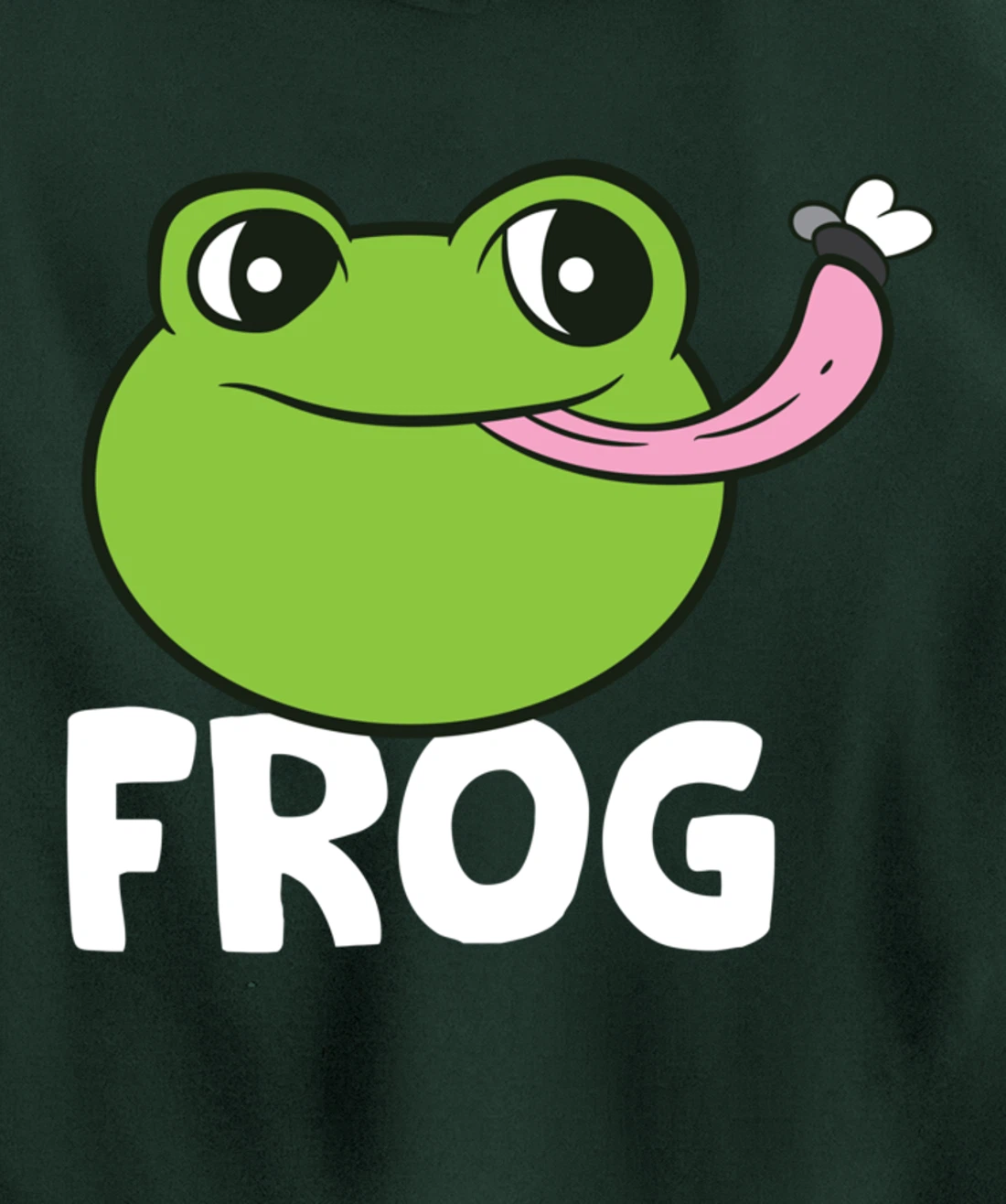 Frog Eating Flies Love Toads Funny Frog Lover Gifts Pullover Hoodie