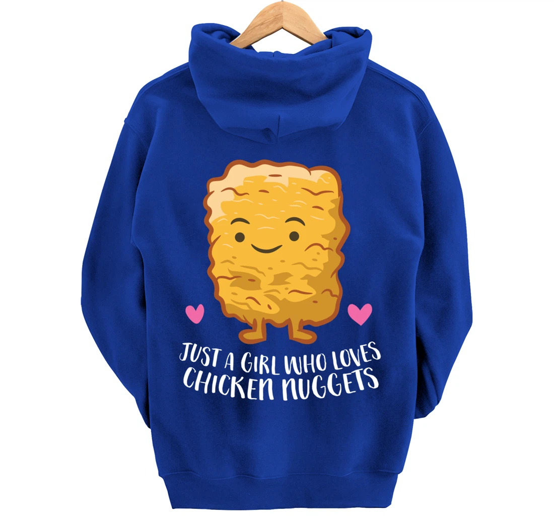 Chicken Nuggets Girl Just A Girl Who Loves Chicken Nuggets Pullover Hoodie
