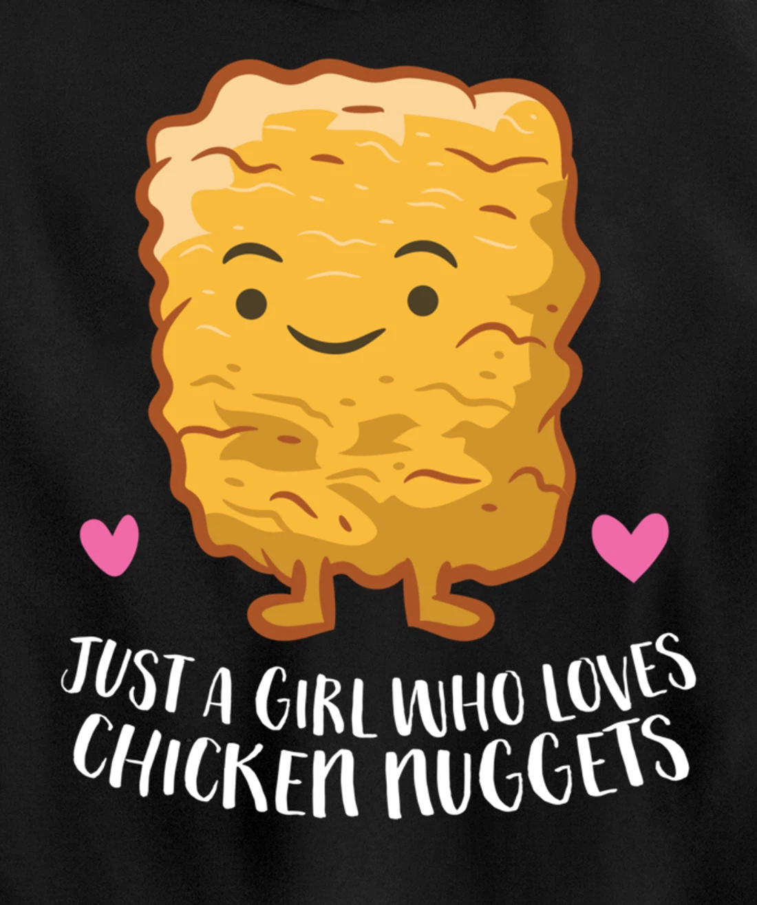 Chicken Nuggets Girl Just A Girl Who Loves Chicken Nuggets Pullover Hoodie