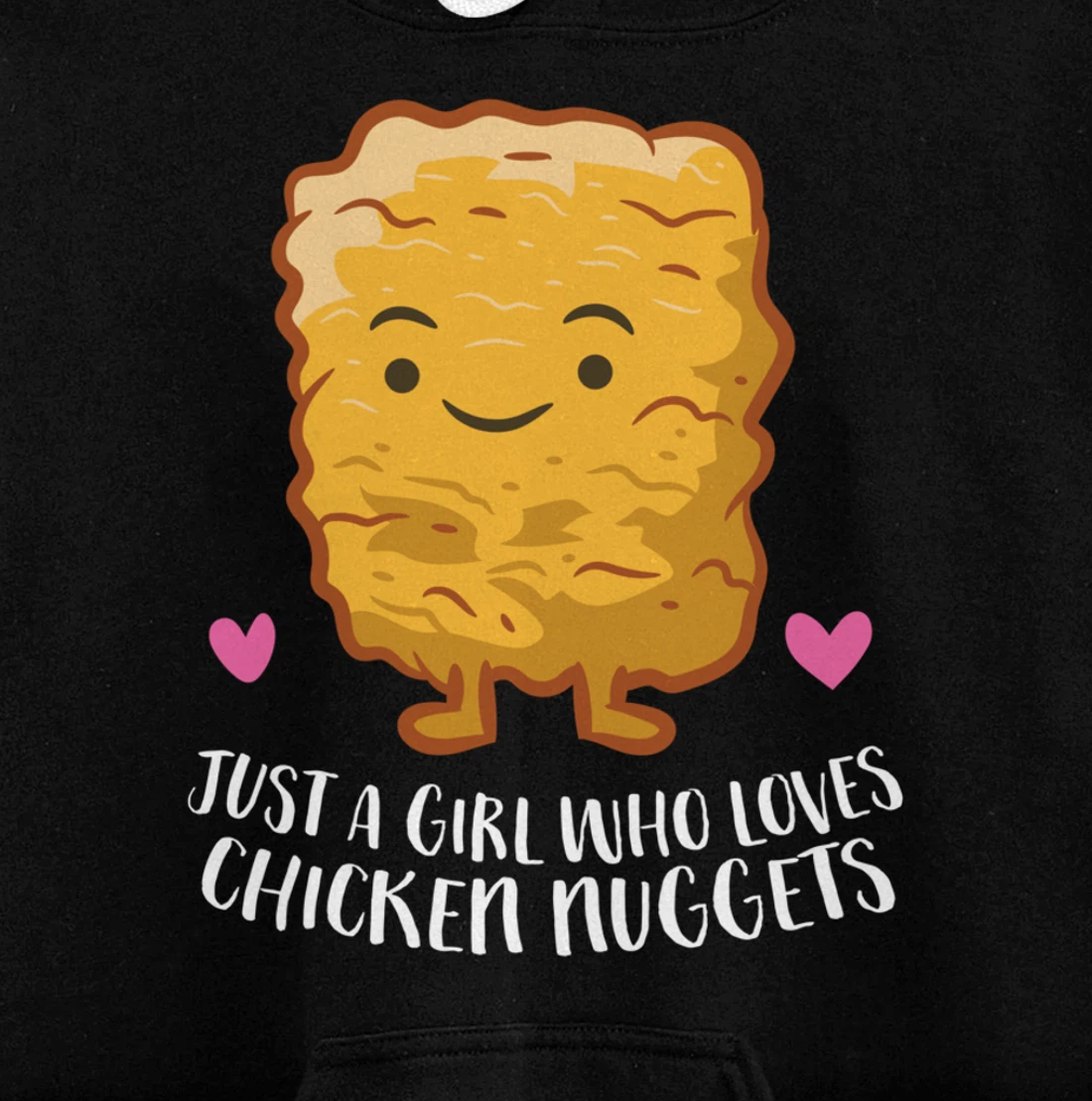 Chicken Nuggets Girl Just A Girl Who Loves Chicken Nuggets Pullover Hoodie