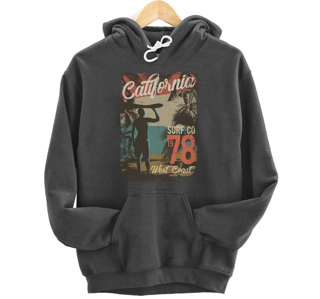 California Retro Surfing West Coast 1978 Pullover Hoodie