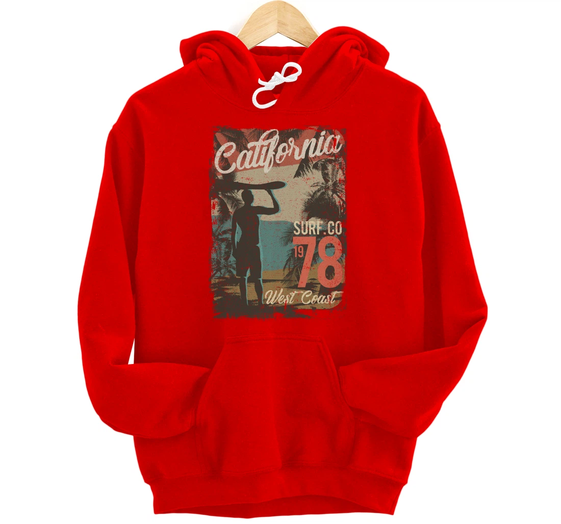 California Retro Surfing West Coast 1978 Pullover Hoodie