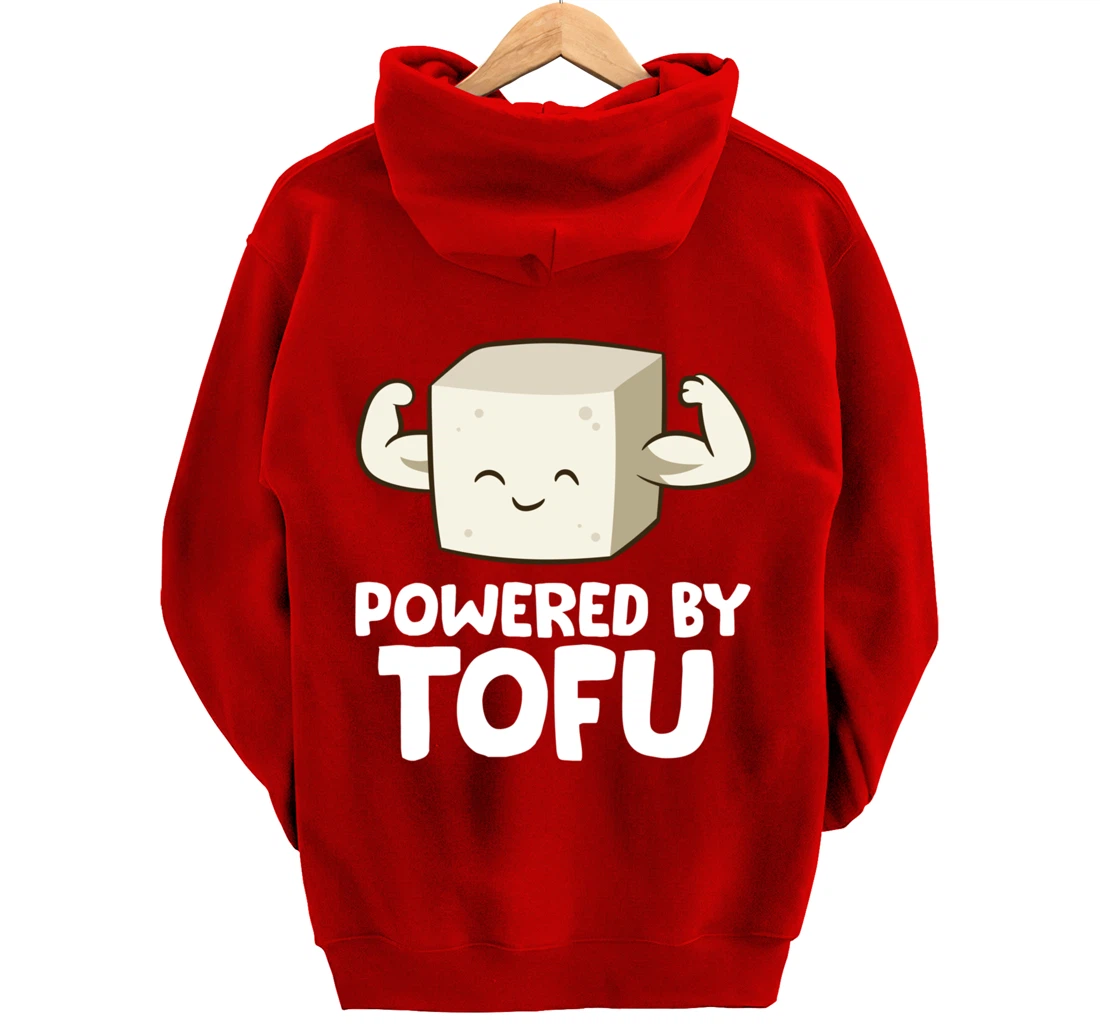 Vegan Vegetarian Love Tofu Powered By Tofu Pullover Hoodie