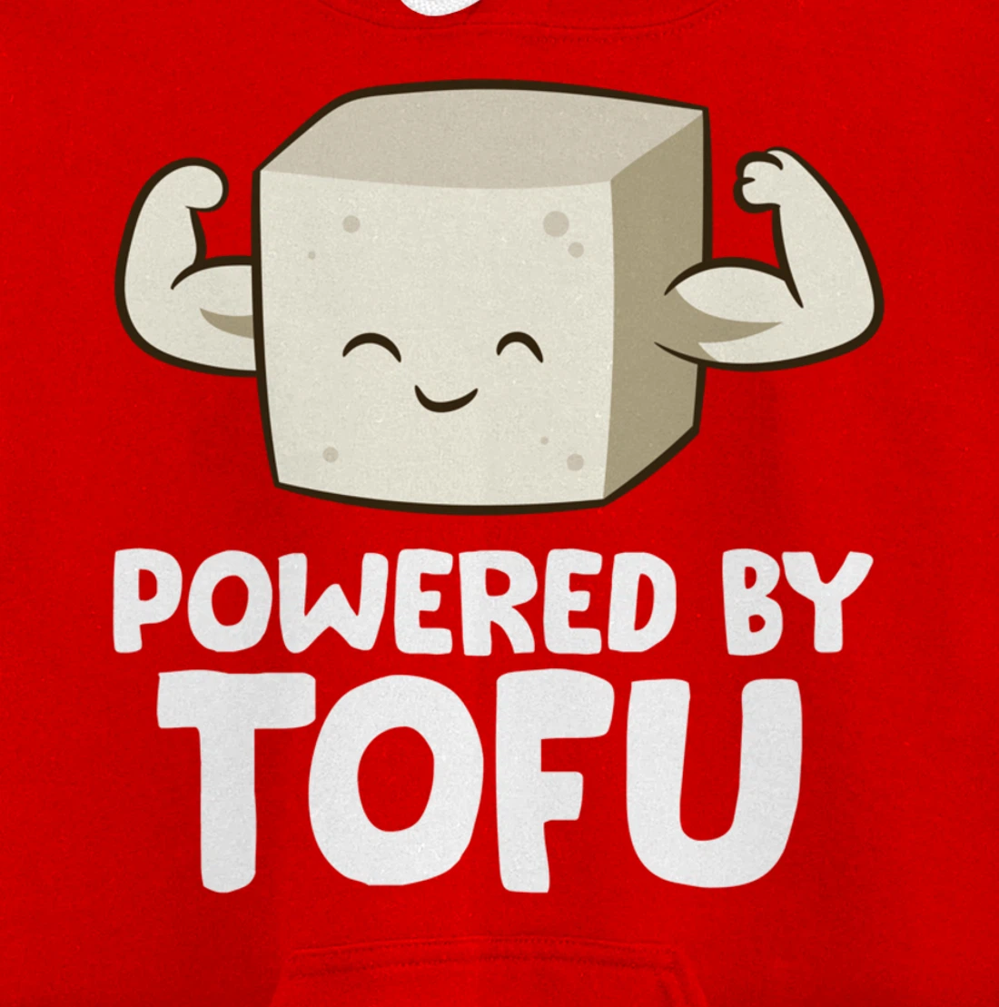 Vegan Vegetarian Love Tofu Powered By Tofu Pullover Hoodie