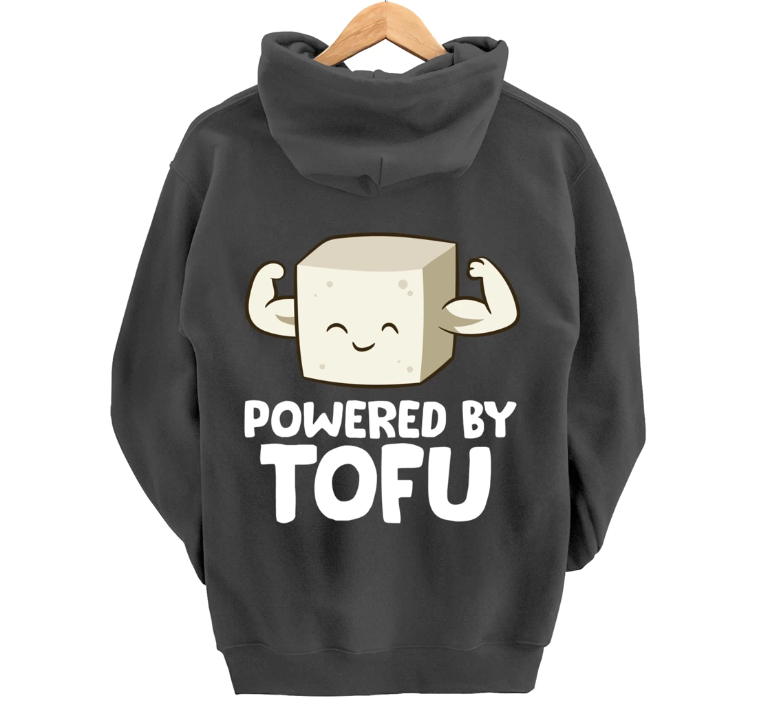 Vegan Vegetarian Love Tofu Powered By Tofu Pullover Hoodie
