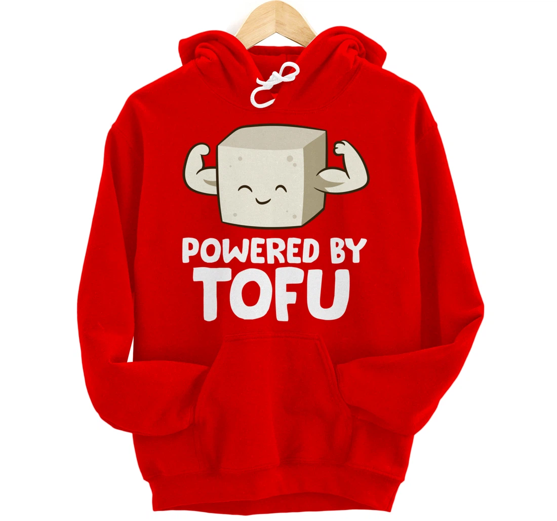 Vegan Vegetarian Love Tofu Powered By Tofu Pullover Hoodie